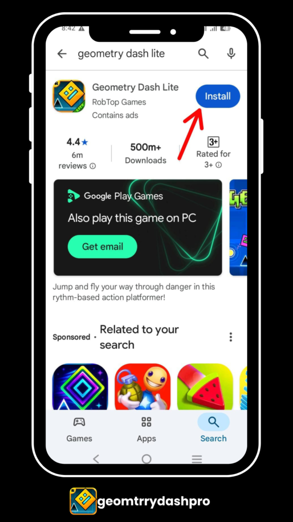 install geometry dash lite